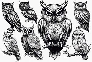 Night owl tattoo idea