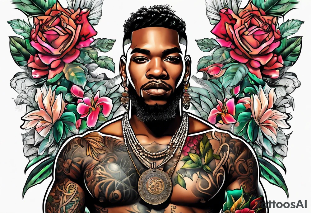 drugs and money , black people tattoo idea