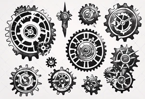 Gears and cogs armor tattoo idea