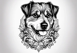 very cute dog tattoo idea