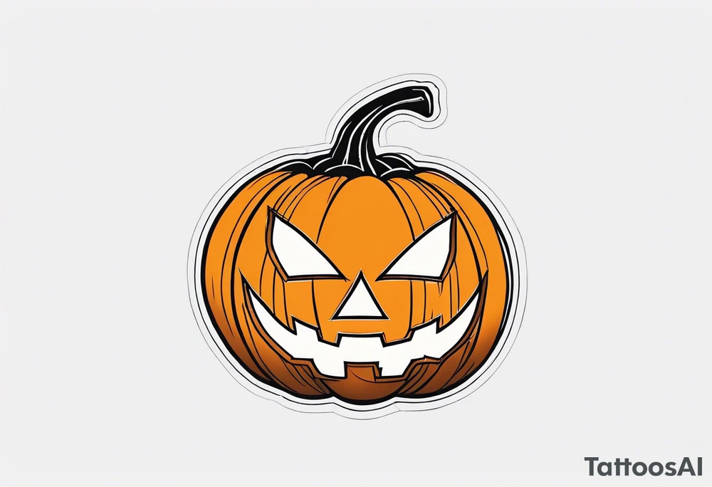 pumpkin halloween tattoo idea