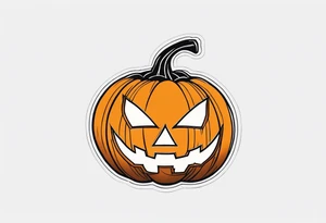 pumpkin halloween tattoo idea