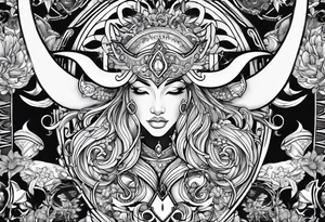 Taurus, Aquarius, Libra, half sleeve, zodiac sign
symbols tattoo idea