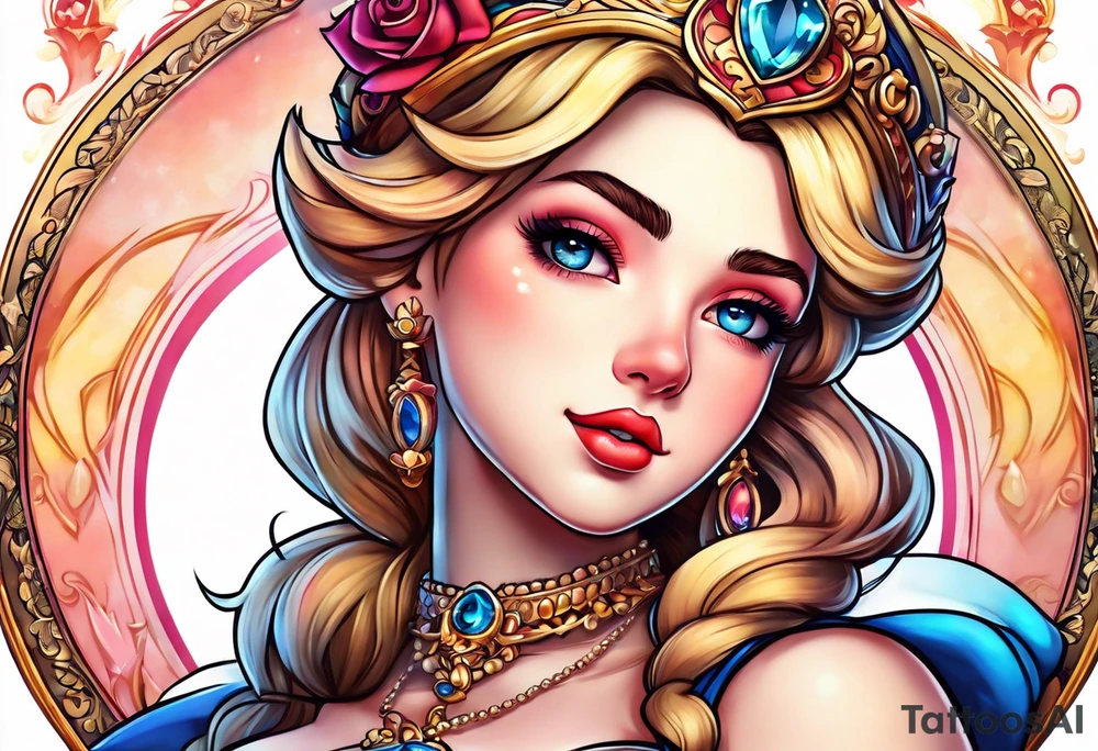 sexy Princess Peach tattoo idea