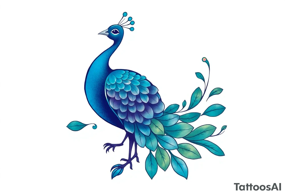 Peacock tattoo idea
