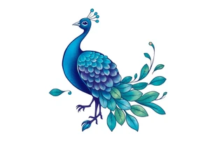 Peacock tattoo idea