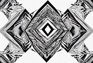 Tribal tattoo courage in diamond shape tattoo idea