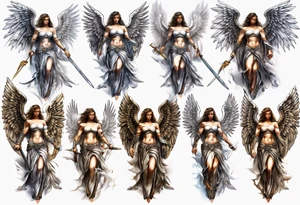 Warrior Angel picture tattoo idea