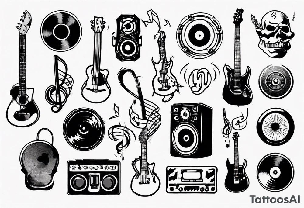 music sound tattoo idea