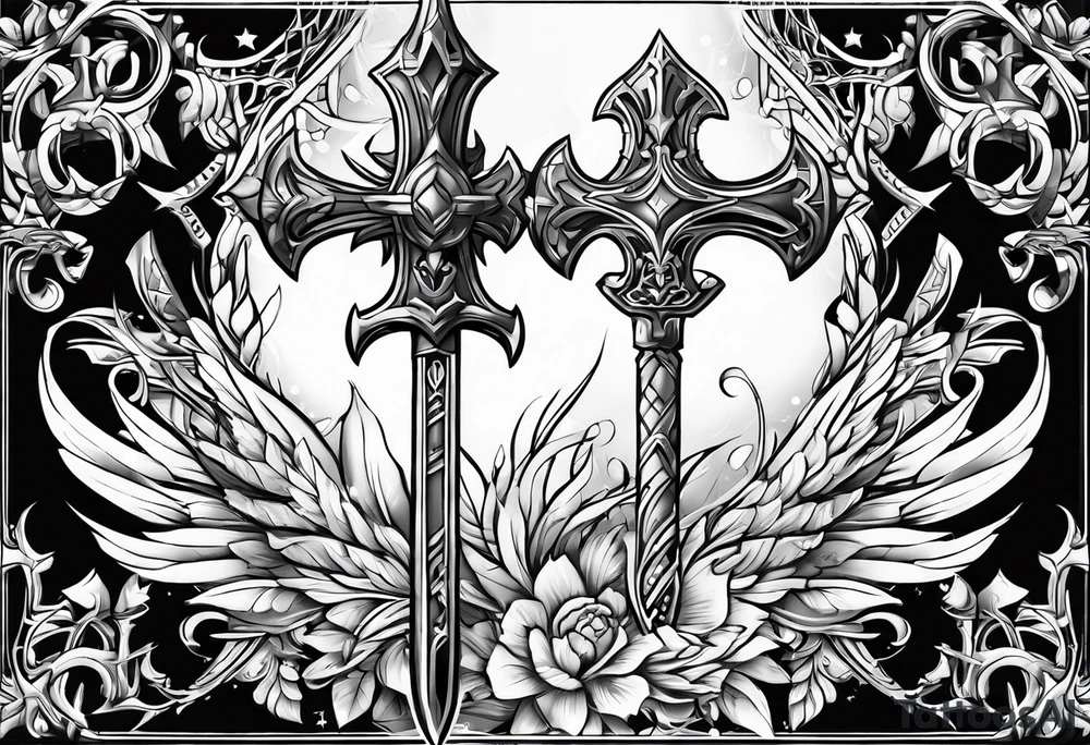 Lineage 2 weapon tattoo idea