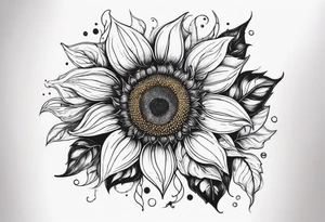 a sunflower tattoo idea