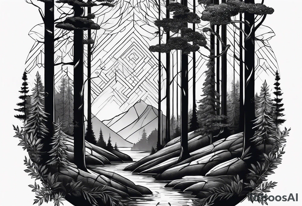 forest without river tattoo idea