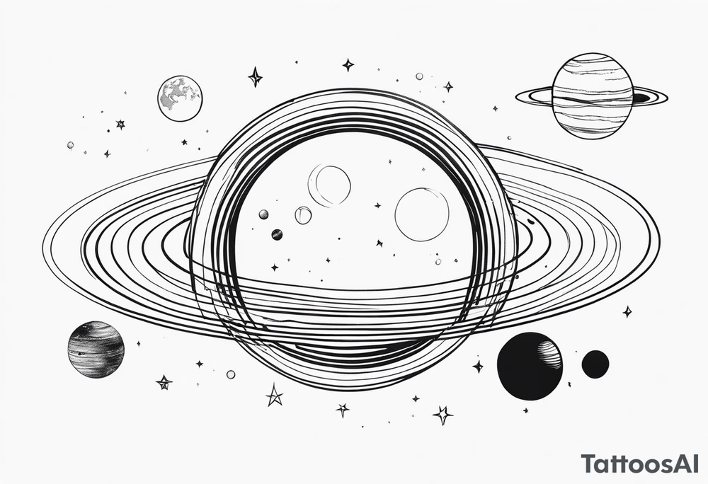 Cosmic Planetary System tattoo idea