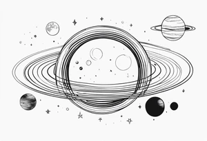 Cosmic Planetary System tattoo idea