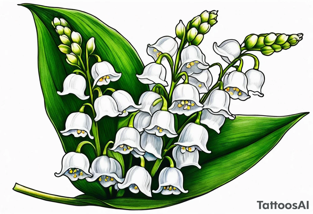 lily of the valley, fox glove tattoo idea