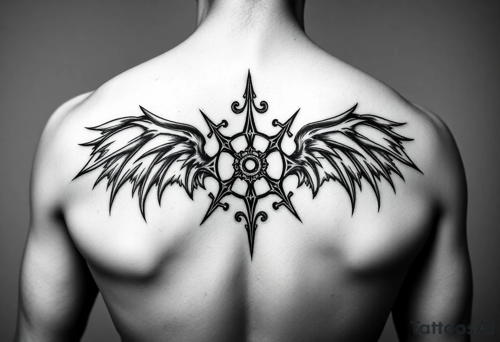 haunting symbol for bipolar disorder tattoo idea