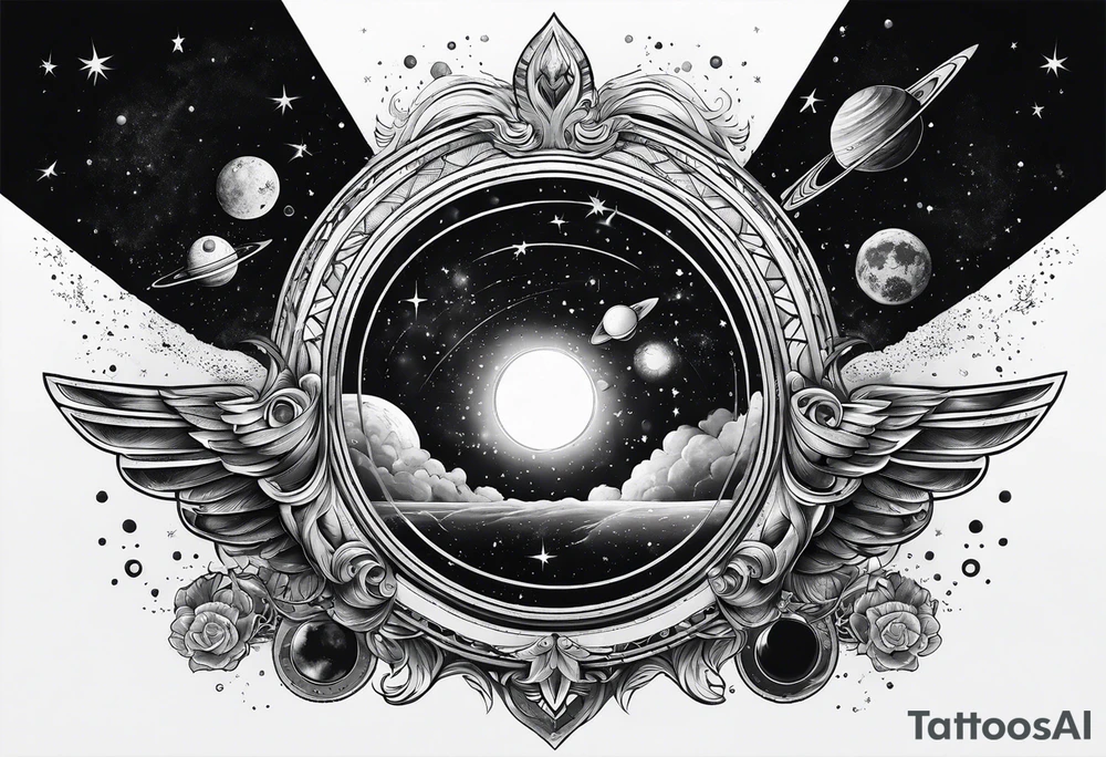 outer space tattoo idea