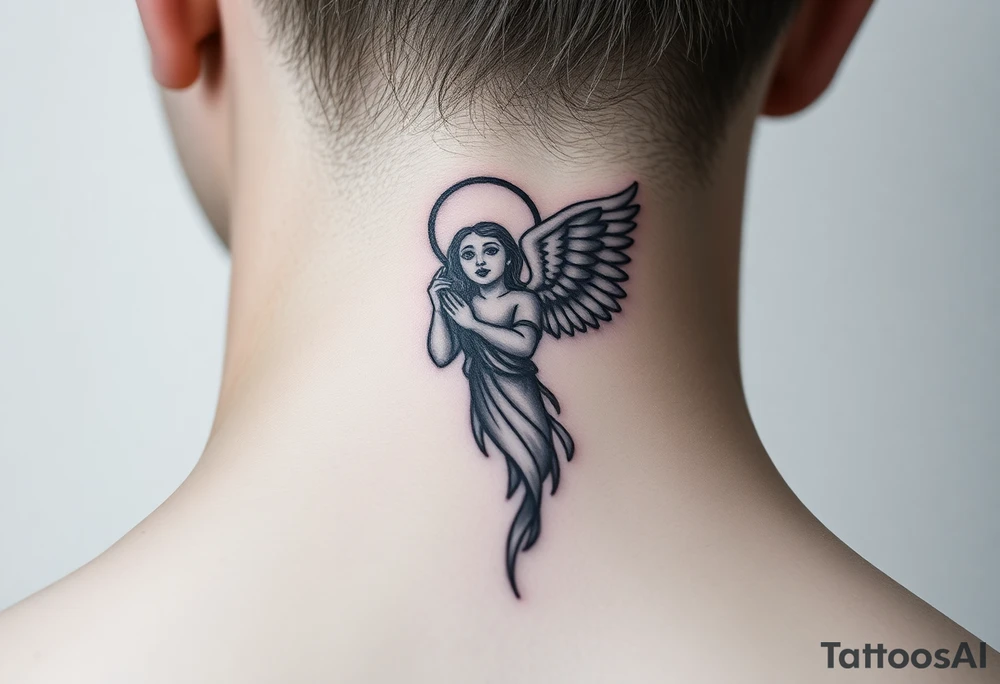 Russian orthodox angel tattoo idea