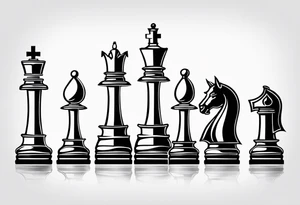 chess pieces spiritual tattoo idea