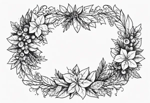 Festive Christmas Wreath tattoo idea