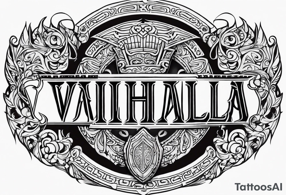 Valhalla
sword shield armour tattoo idea