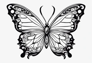 cute butterfly
 fineline tattoo sketch for girls tattoo idea