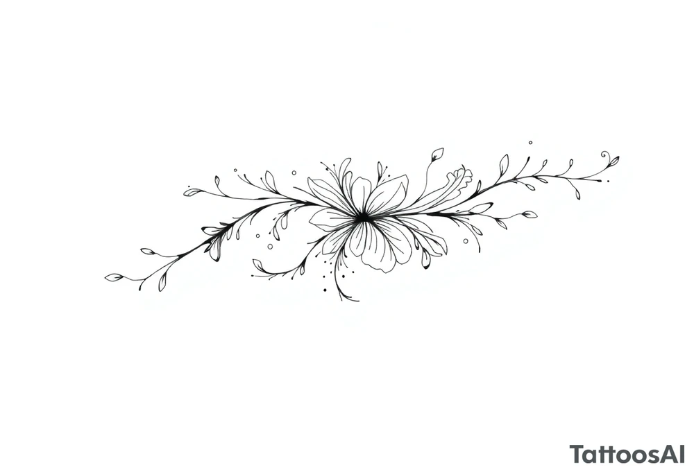 Лилии и размытые линии tattoo idea