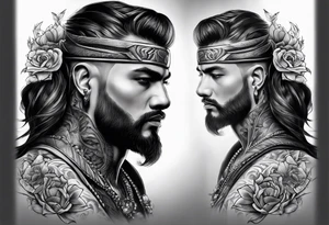 Father protector tattoo idea