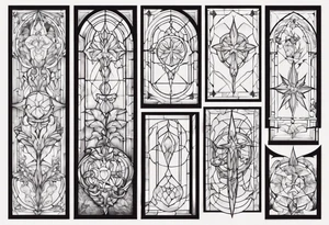 Stained glass window tattoo idea
