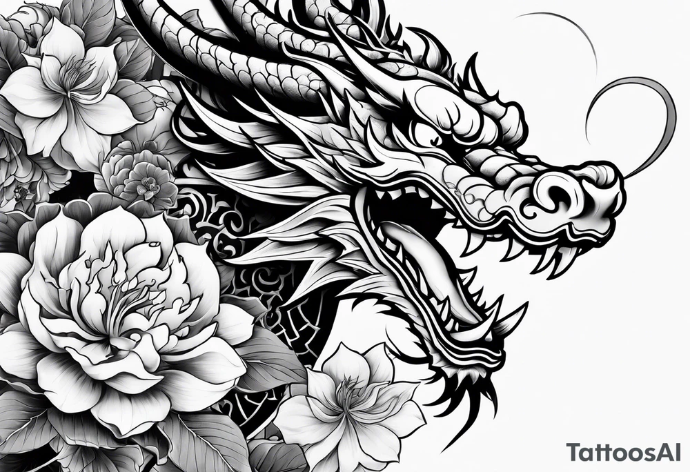 hannya mas withdraw dragon and flower tattoo idea hannya mas withdraw dragon and flower tattoo idea