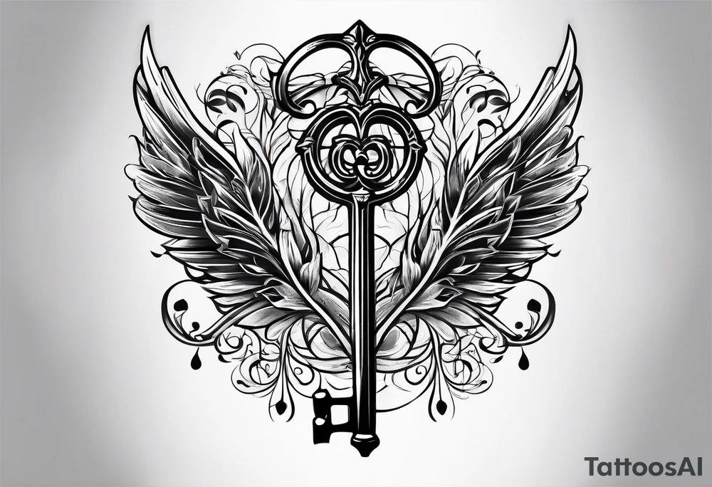 Treble key tattoo idea