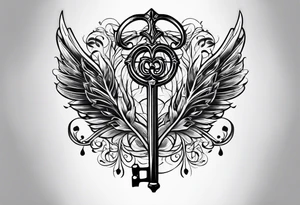 Treble key tattoo idea