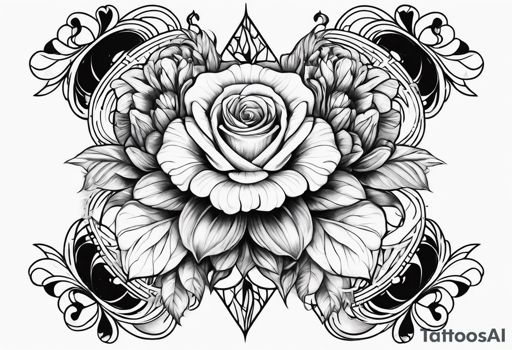 Rainbow baby, flowers tattoo idea