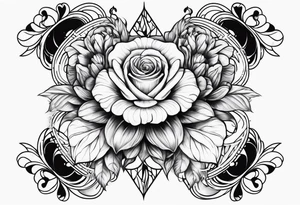 Rainbow baby, flowers tattoo idea