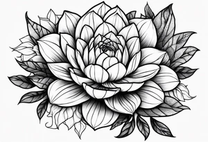 Snake and dahlia tattoo idea