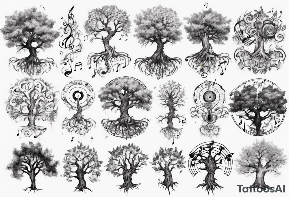 music tree tattoo idea