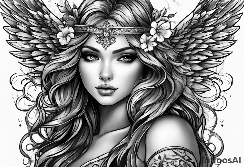 An angel that will always be in my heart tattoo idea