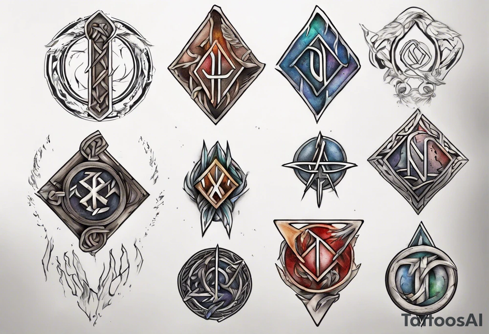 Nórdic rune Pride and protecccion tattoo idea