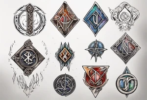 Nórdic rune Pride and protecccion tattoo idea