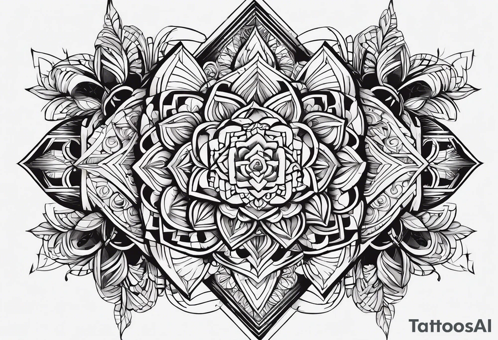 геометрия с графикой, тема звезды tattoo idea