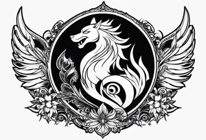 Fairy tail logo but as a fairy with a tail tattoo idea