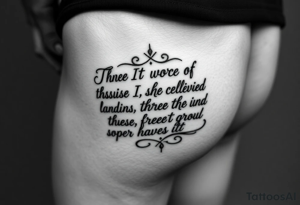 Quote on back tattoo idea