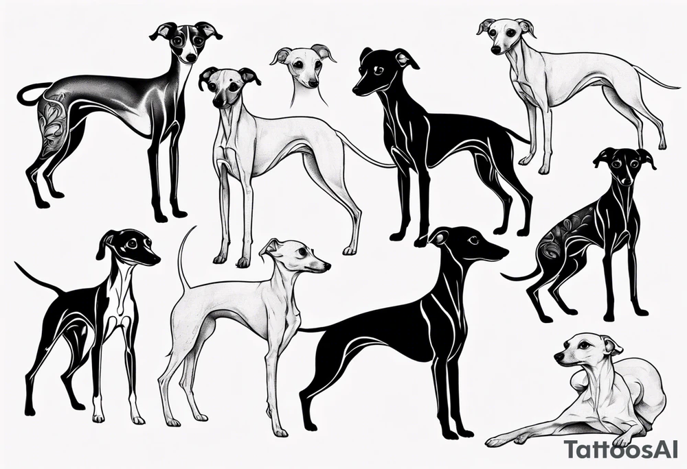 Italian greyhound tattoo idea