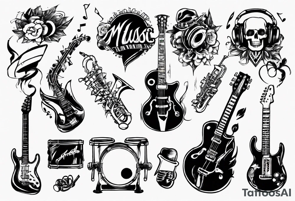 music band tattoo idea