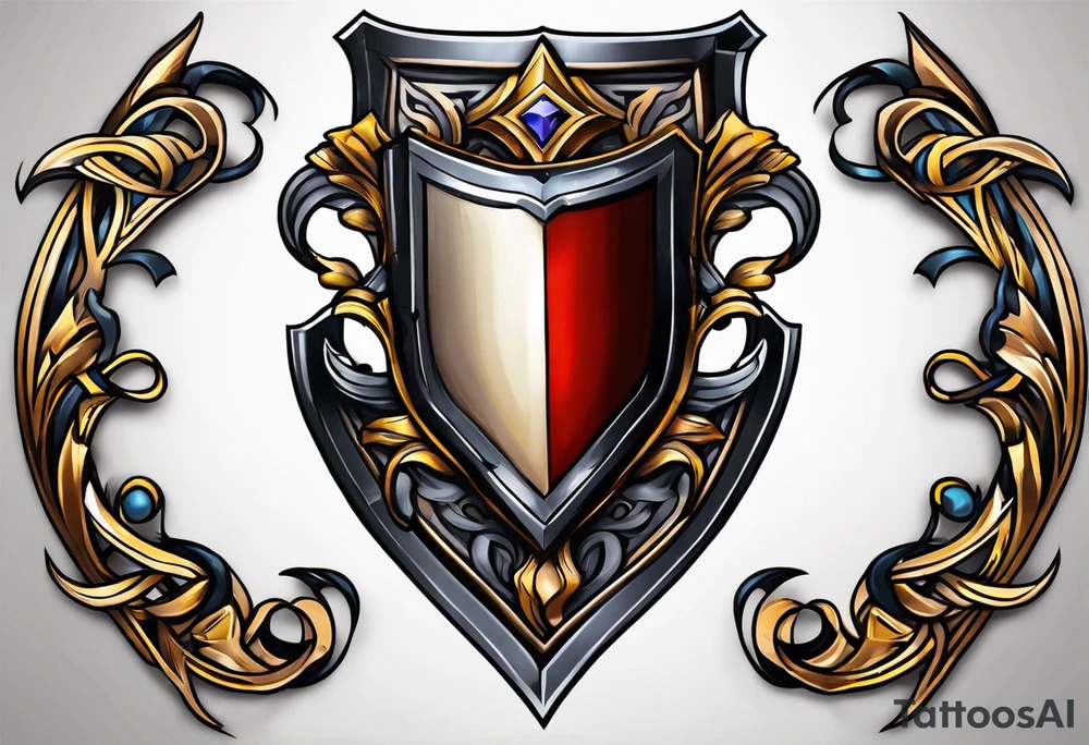 shield knot shoulder tattoo tattoo idea