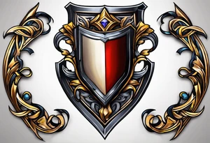 shield knot shoulder tattoo tattoo idea