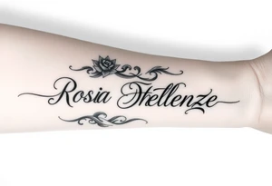 Combine the names rosela dashi and thellenze for a tattoo tattoo idea