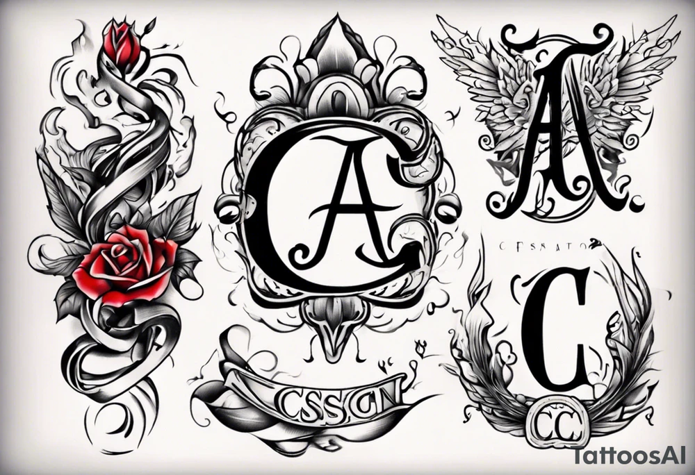 Sensual Tatoo with the letters A C S tattoo idea