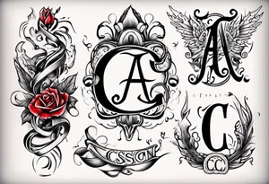 Sensual Tatoo with the letters A C S tattoo idea