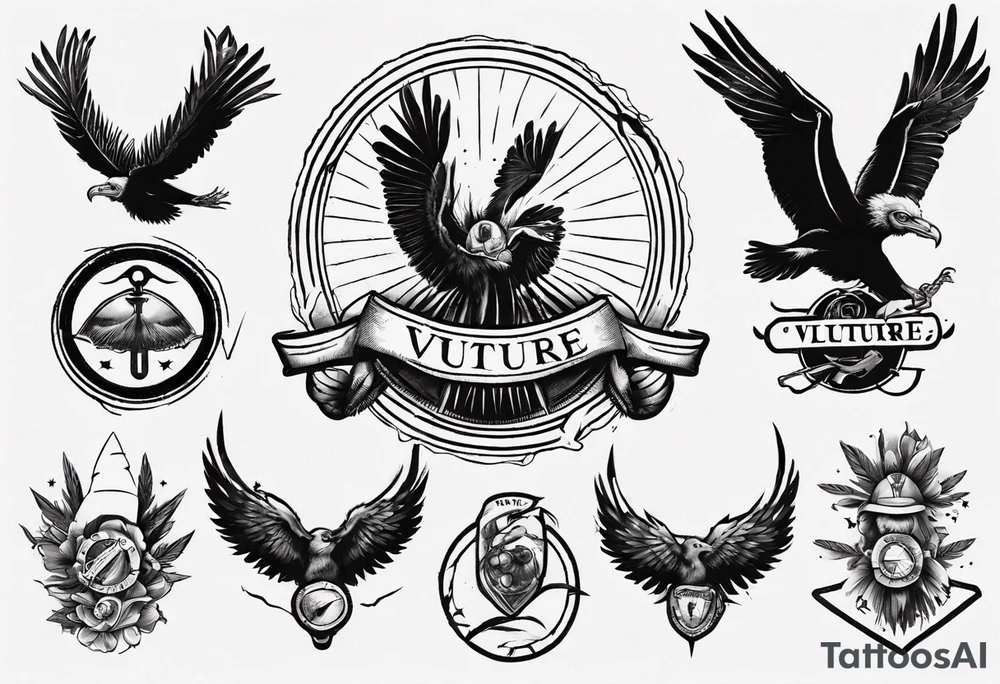 vulture
classic tattoo style tattoo idea